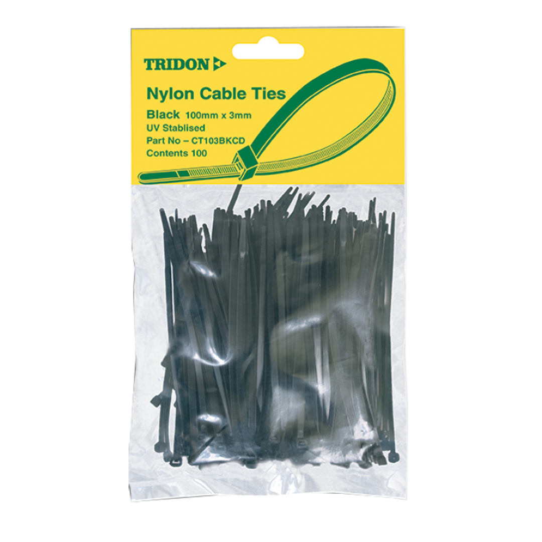 Hydroflow Cable Tie 250mm x 8mm Black 25 Packet