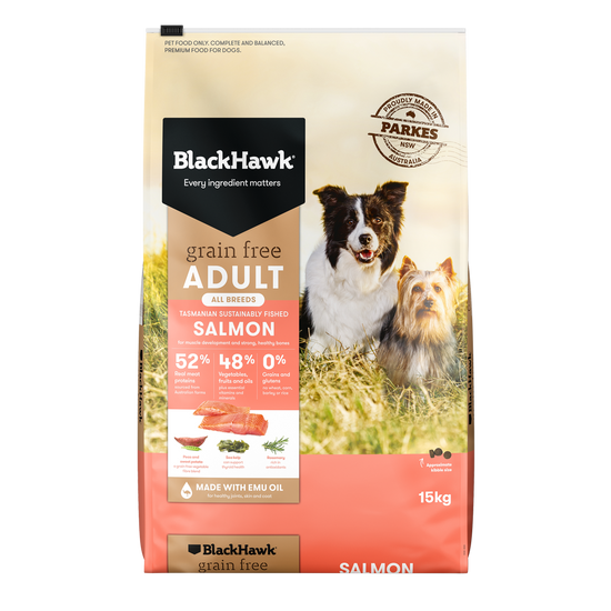 Black Hawk Dog Grain Free Salmon 15kg