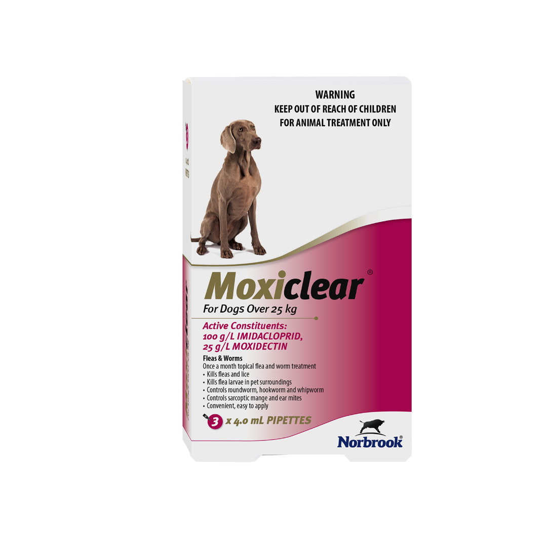 Moxiclear Flea Treatment Dogs Over 25kg 3pk
