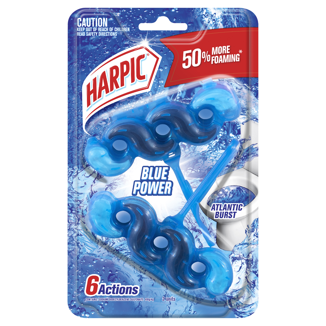 Harpic Atlantic Burst Toilet Bowl Block 2 Pack