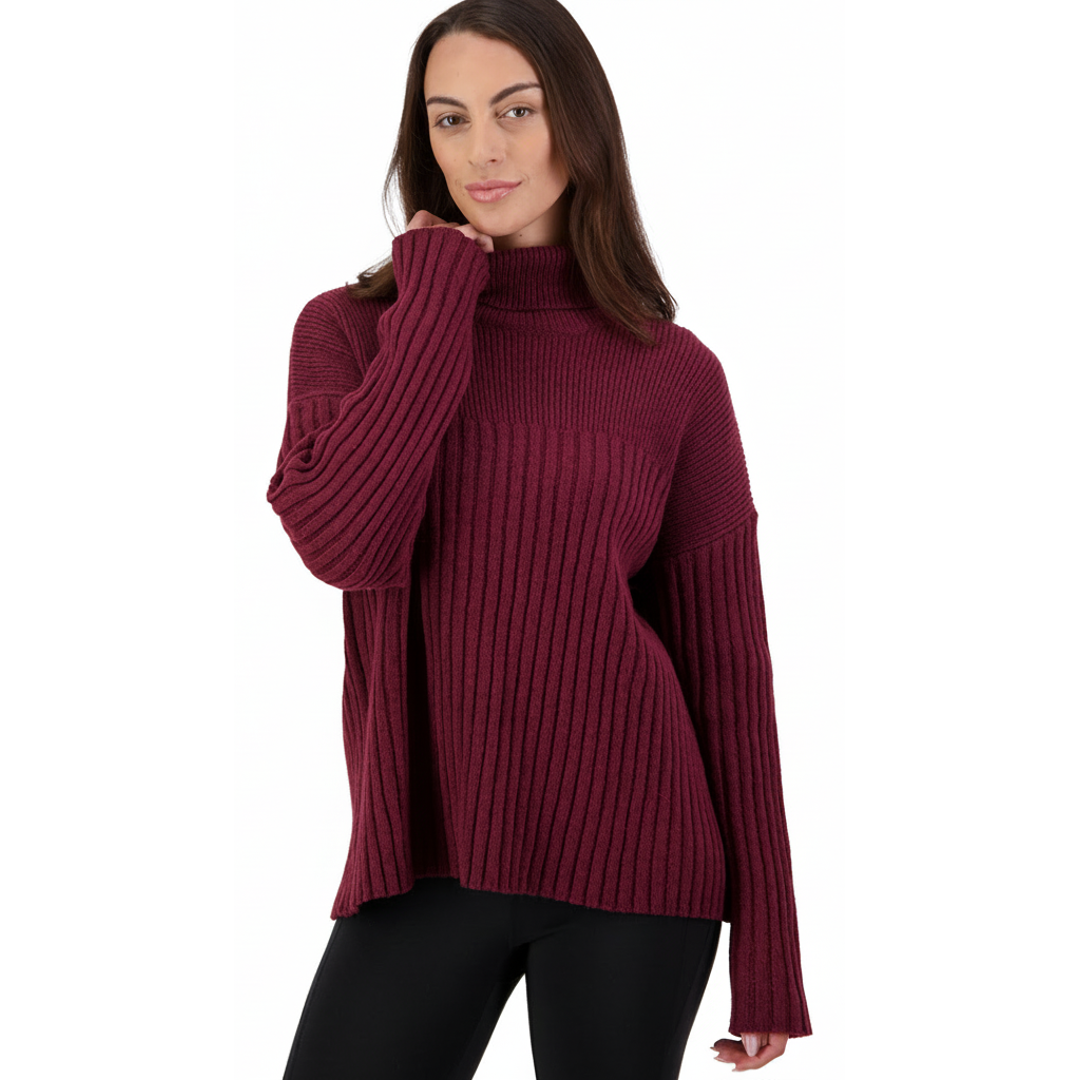 Swanndri Lillian Rib Roll Neck Wmns