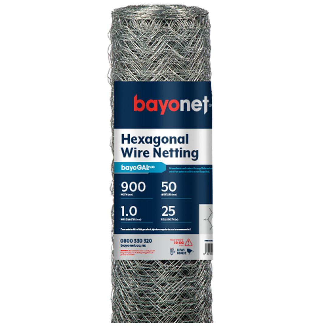 Bayonet Hex Netting 50mm x 1mm x 900mm x 50m