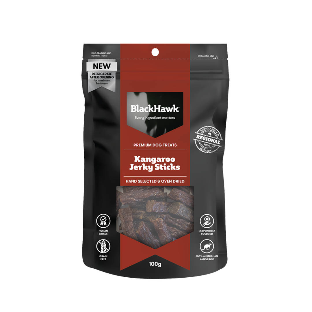 Black Hawk Dog Kangaroo Sticks 100g