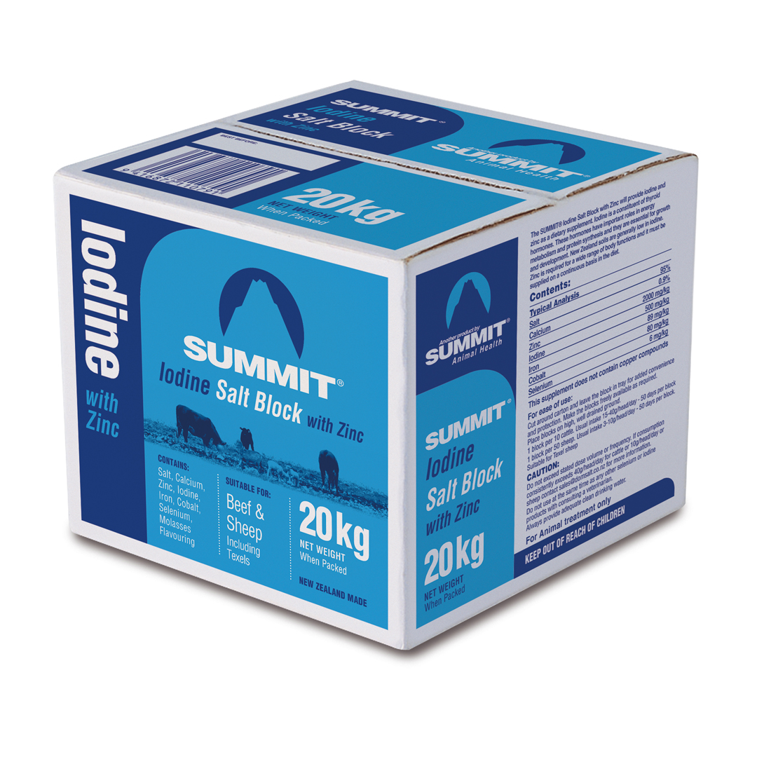 Dominion Summit Iodine Salt Block With Zinc 20kg