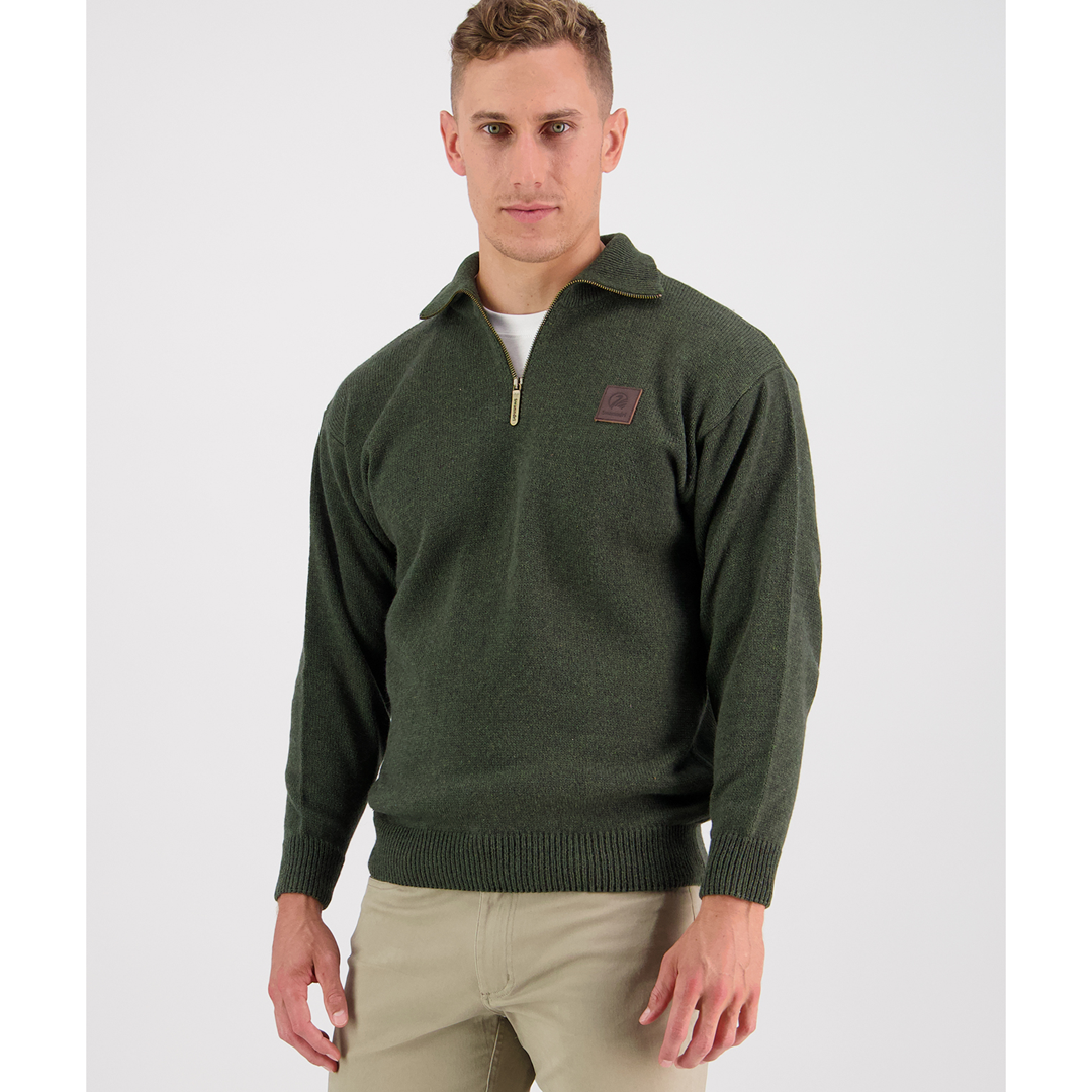 Swanndri Mariner Wool Zip Neck Jersey