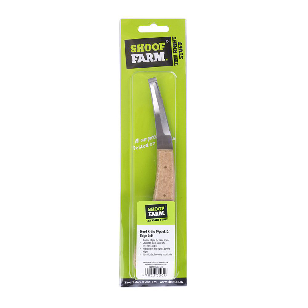 Hoof Knife Plain Pack Double Edge Left