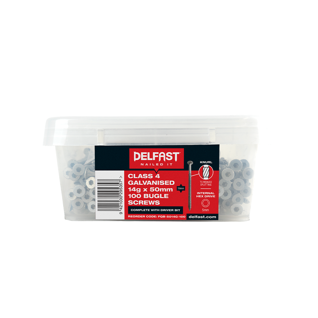 Delfast Galvanised Batten Bugle Screws 50mm x 14g 100 Packet