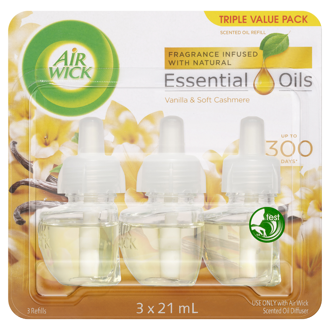 Airwick Essential Oil Electric Vanilla & Cashmere 3X Refill