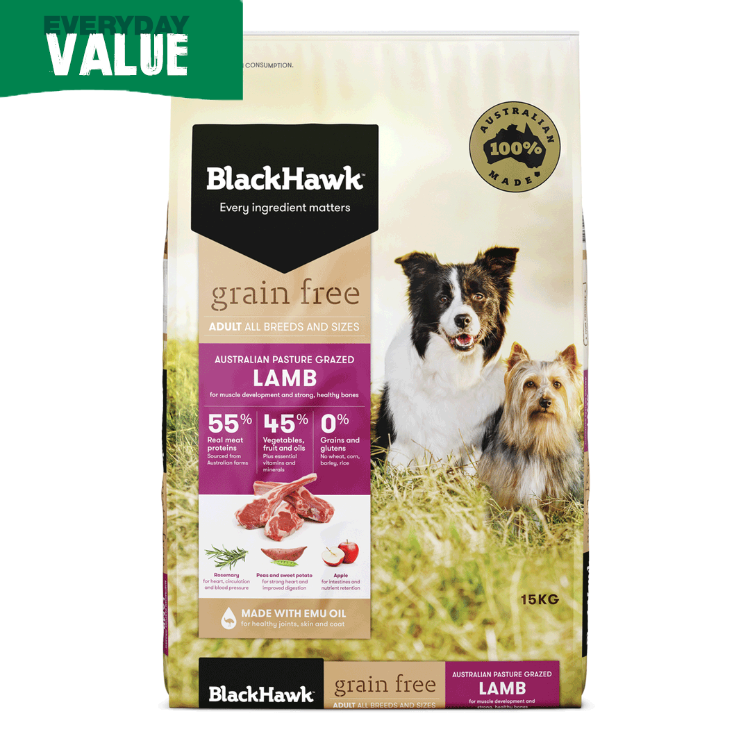 Black Hawk Dog Grain Free Lamb 15kg