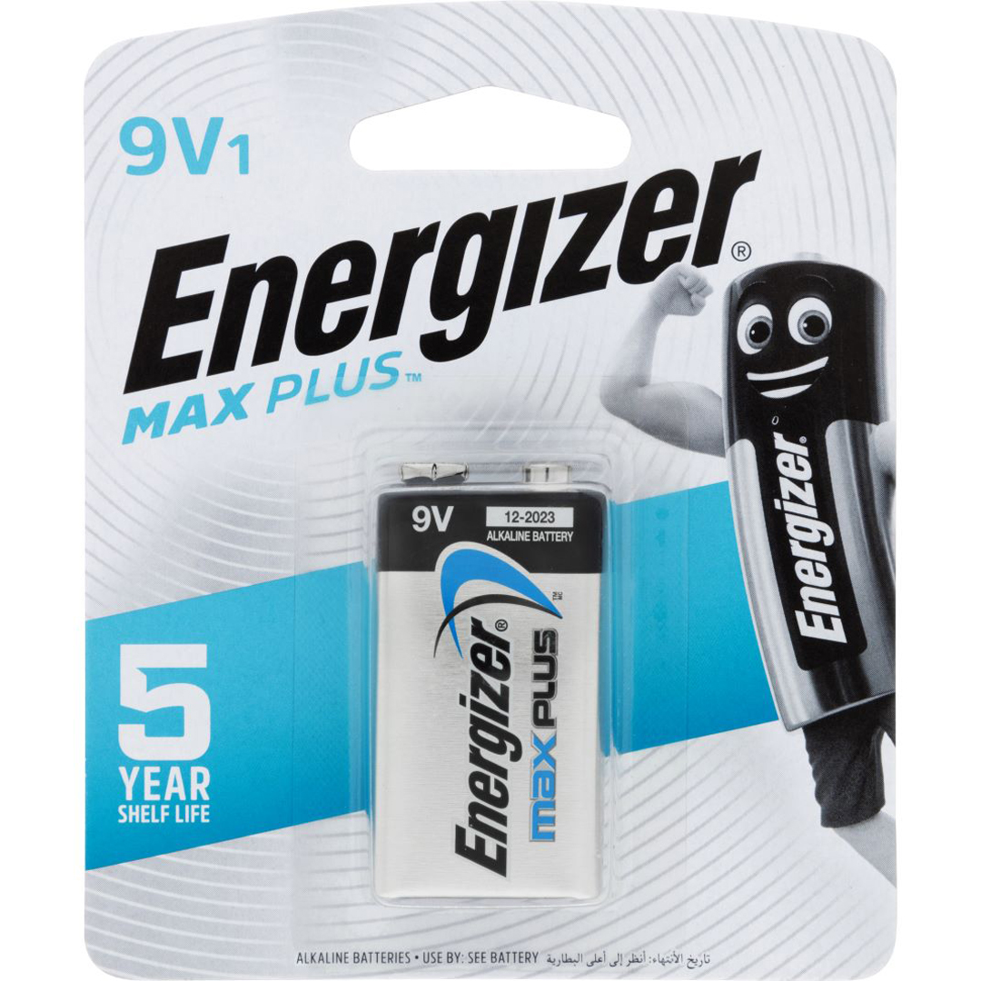 Energizer Max+ 9V Batteries 1 Packet