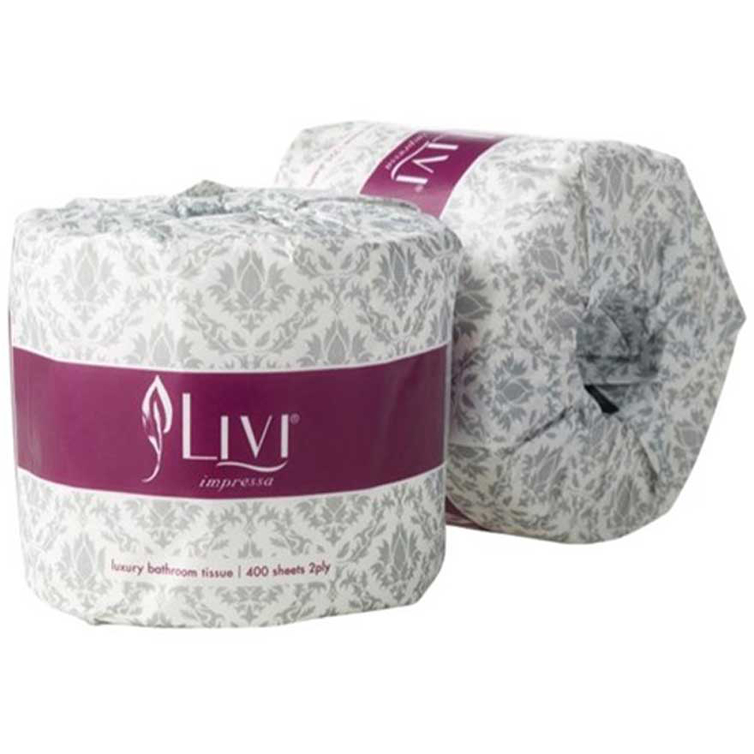 Livi Impressa 2Ply Roll 400 Sheets 48 Packet