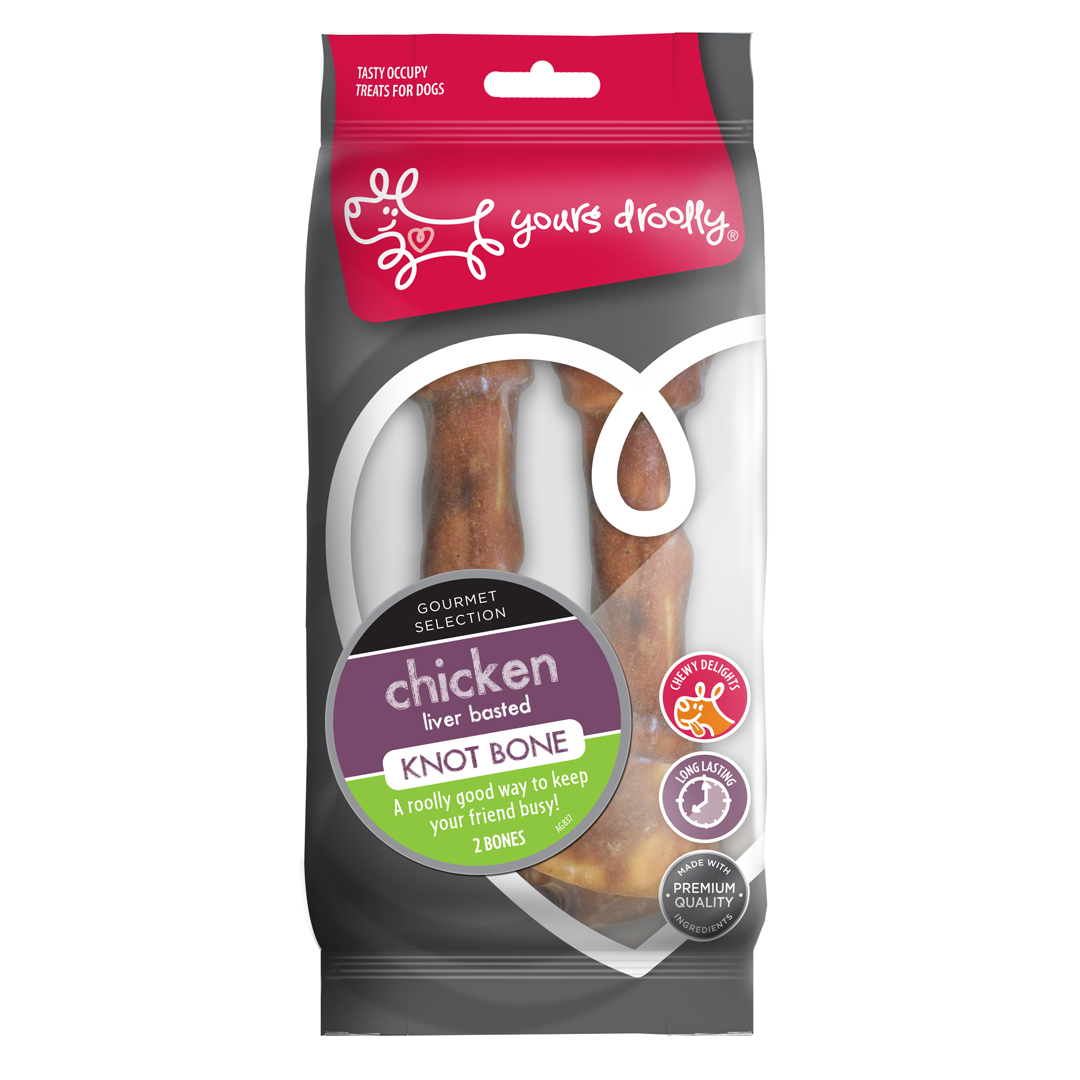 Yours Droolly ChickLiver Knotbone 15cm 2 Pack