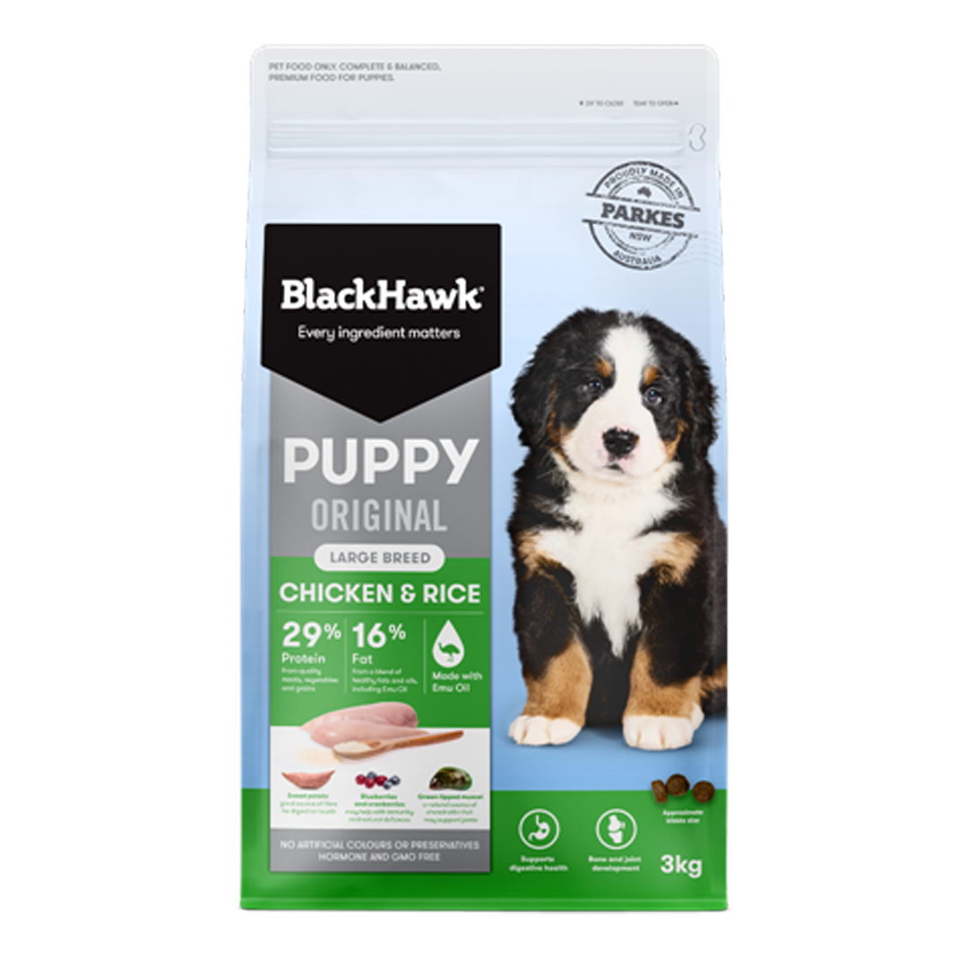 Black Hawk Puppy Large Chicken & Rice 10kg